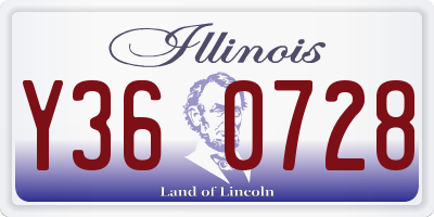 IL license plate Y360728