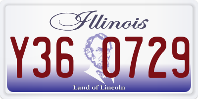 IL license plate Y360729