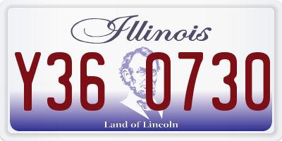 IL license plate Y360730