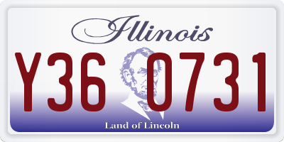 IL license plate Y360731