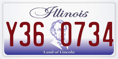IL license plate Y360734