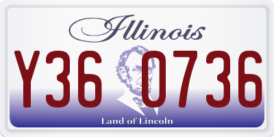 IL license plate Y360736