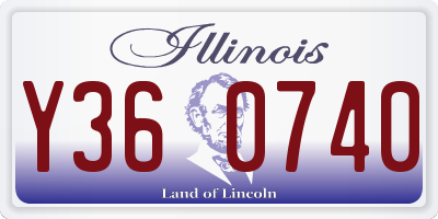 IL license plate Y360740