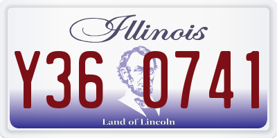 IL license plate Y360741