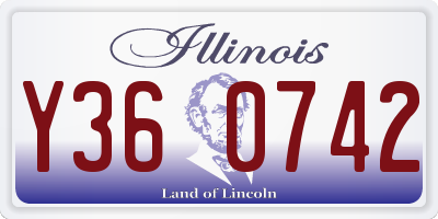 IL license plate Y360742