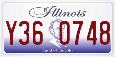 IL license plate Y360748
