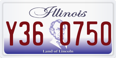 IL license plate Y360750