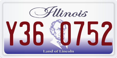 IL license plate Y360752