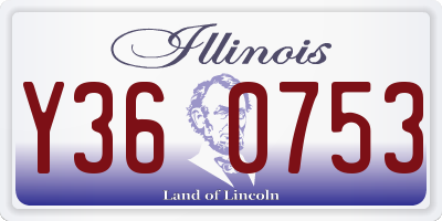 IL license plate Y360753