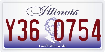 IL license plate Y360754