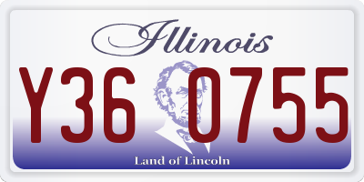 IL license plate Y360755