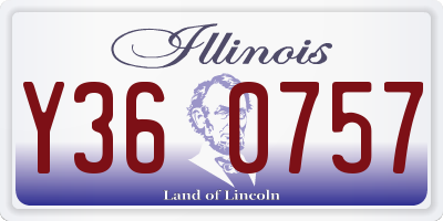 IL license plate Y360757