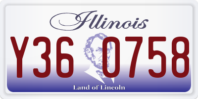 IL license plate Y360758