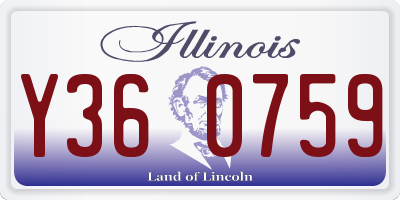 IL license plate Y360759