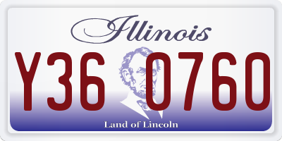 IL license plate Y360760
