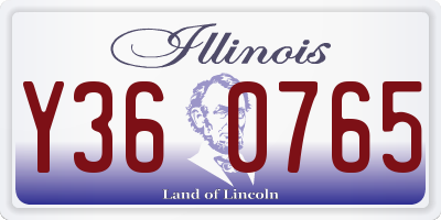 IL license plate Y360765