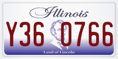 IL license plate Y360766