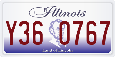 IL license plate Y360767