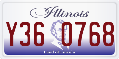 IL license plate Y360768