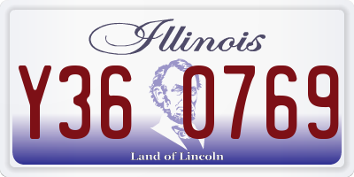 IL license plate Y360769