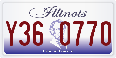 IL license plate Y360770