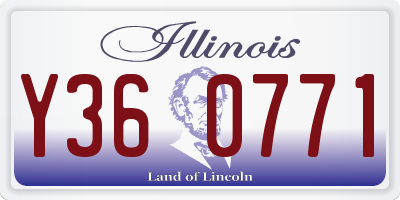 IL license plate Y360771