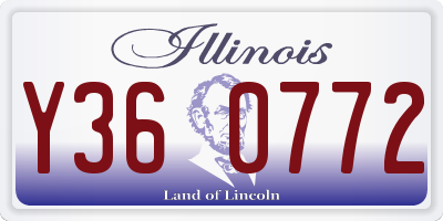IL license plate Y360772