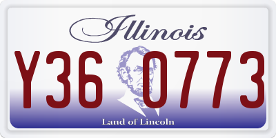 IL license plate Y360773