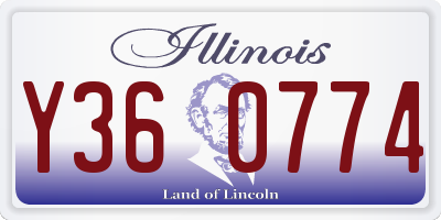 IL license plate Y360774