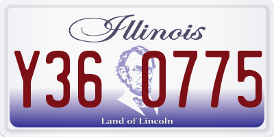 IL license plate Y360775