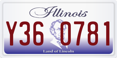 IL license plate Y360781
