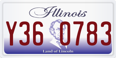 IL license plate Y360783