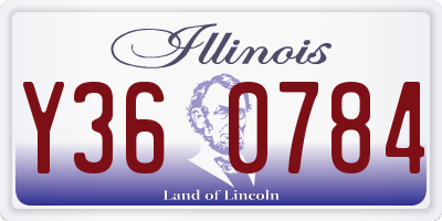 IL license plate Y360784