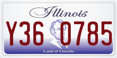 IL license plate Y360785