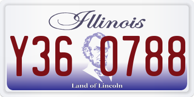 IL license plate Y360788