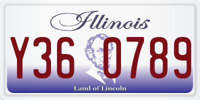 IL license plate Y360789