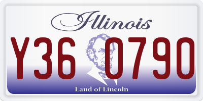 IL license plate Y360790