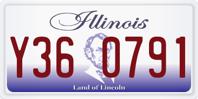 IL license plate Y360791