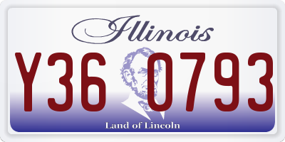 IL license plate Y360793