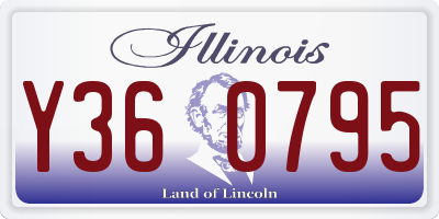 IL license plate Y360795