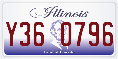 IL license plate Y360796