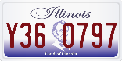 IL license plate Y360797