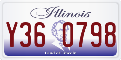 IL license plate Y360798
