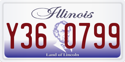 IL license plate Y360799