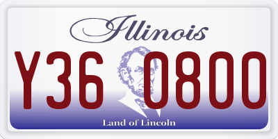 IL license plate Y360800
