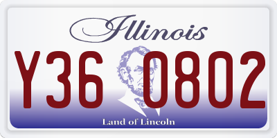 IL license plate Y360802