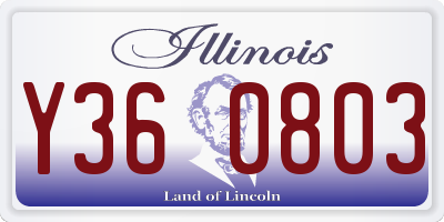 IL license plate Y360803