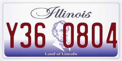 IL license plate Y360804