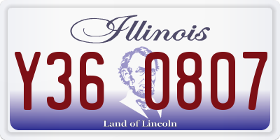 IL license plate Y360807