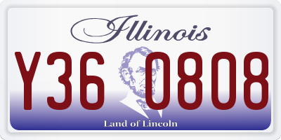 IL license plate Y360808